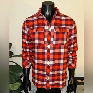 All in Motion Red and White Checkered Men's Shirt